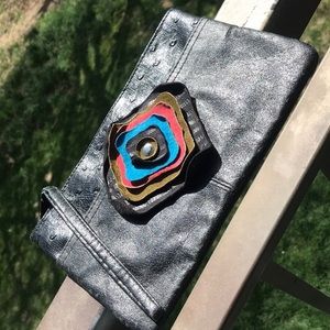 Vintage Bueno Layered Suede/Leather Patches Colorful Embellished